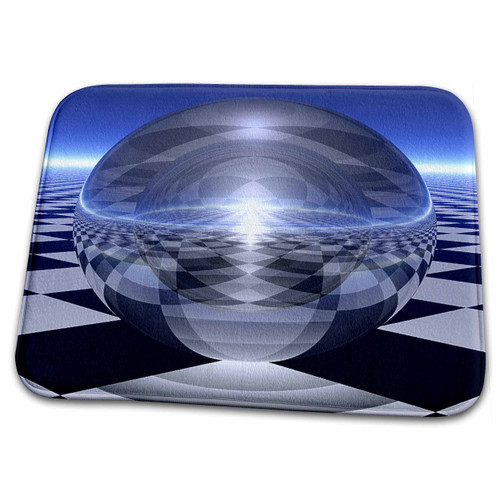 3dRose Checker Spheres Black and White Checkerboard with... - Bathroom Bath Rug Mats (rug-20483-1)