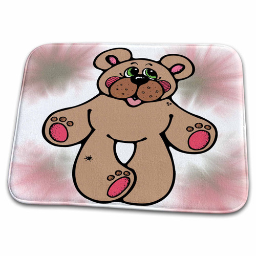3dRose Cute Country Style Cuddly Teddy Bear - Bathroom Bath Rug Mats (rug-202601-1)