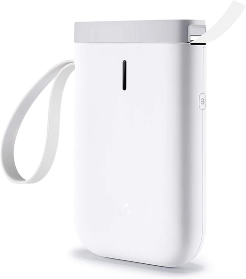 Abbit Label Maker Machine with Tape, D11 Portable Thermal Bluetooth Printer Inkless for Labeling, Home, Office, Travel, Compatible with iOS Android USB Rechargeable, Handheld Labeler (D11, White)