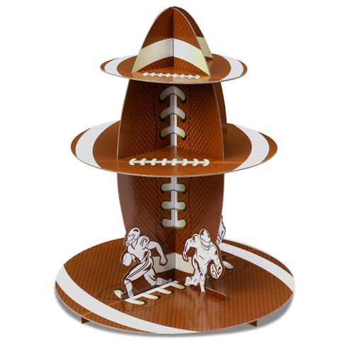 UPINS Football Cupcake Stand Decoration 3-Tier Super Bowl Party Cardboard Cupcake Stand Tower Sports Theme Birthday Party Dessert Stand Football Sports Party Supplies Decor UPINS Football Cupcake Stand Decoration 3-Tier Super Bowl Party Cardboard Cupcake Stand Tower Sports Theme Birthday Party Dessert Stand Football Sports Party Supplies Decor