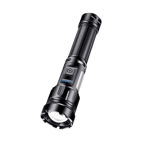 Rechargeable Flashlights, High Lumens Super Bright LED Flashlight, Tactical Handheld Flashlight with COB Sidelight, 7 Modes, Zoomable, Waterproof