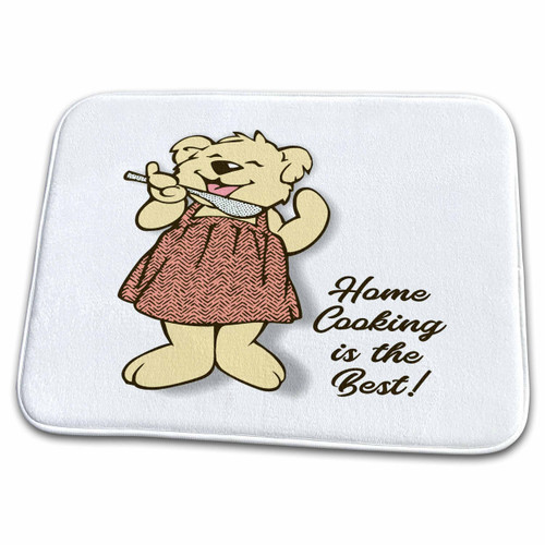 3dRose Home Cooking is The Best- Cute Teddy Bear Drawing - Dish Drying Mats (ddm-291595-1) 3dRose Home Cooking is The Best- Cute Teddy Bear Drawing - Dish Drying Mats (ddm-291595-1)
