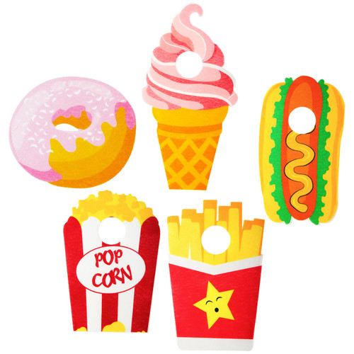 5 Pcs Christmas Elf Accessories Clothes Snowman Gingerbread Man Christmas Tree Donut Ice Cream Fries Elf Clothes Elf Doll Costume Elf Doll Outfits Cute Elf Doll Christmas Decoration (Donut Style)