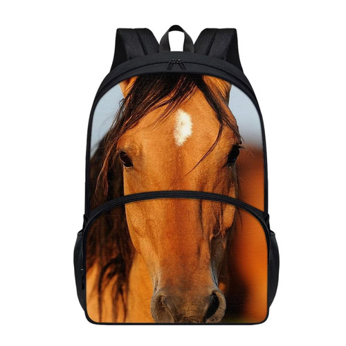 AmzPrint Horse Backpacks For Elementary Middle School 17 Inch Student School Bag Travel Laptop Daypack Bag For Boy Teens AmzPrint Horse Backpacks For Elementary Middle School 17 Inch Student School Bag Travel Laptop Daypack Bag For Boy Teens