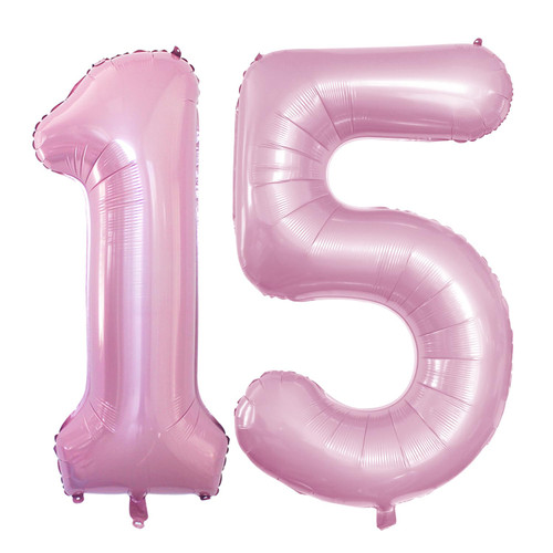GOER 42 Inch Light Pink Number 15 Number 51 Balloons,Jumbo Foil Helium Balloons for 15th or 51st Birthday Party Decorations and Anniversary Event GOER 42 Inch Light Pink Number 15 Number 51 Balloons,Jumbo Foil Helium Balloons for 15th or 51st Birthday Party Decorations and Anniversary Event