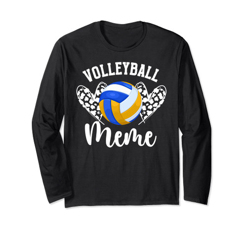 Volleyball Meme Grandma Meme Of A Volleyball Player Meme Long Sleeve T-Shirt