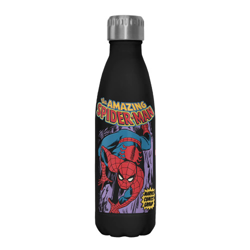 Marvel Spidey Cover 17 oz Stainless Steel Water Bottle, 17 Ounce, Multicolored