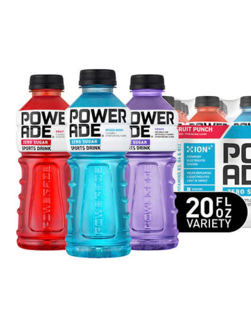Valpa Powerade Zero Sports Drink Variety Pack (20 fl. oz., 12 pk.)