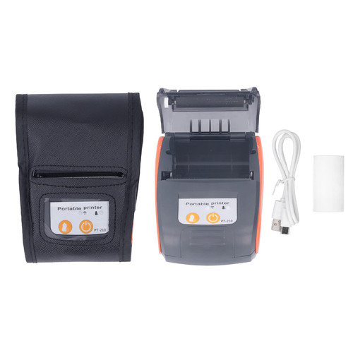 YWBL-WH POS Printer Thermal Receipt Printer Bluetooth Wireless Mini Bill Printer Compatible Pocket Ticket Printing Machine for Android 58mm (with Storage Bag)