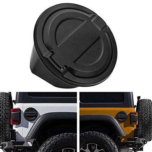 MOEBULB Gas Tank Cap Cover Fuel Filler Door Cover Compatible for 2018 Jeep Wrangler JL Unlimited 4 Door / 2 Door