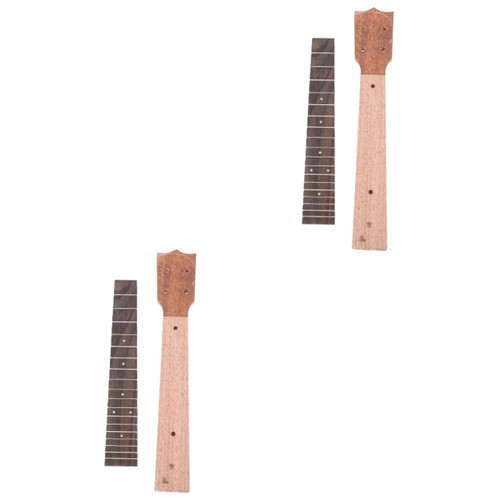 VICASKY 2pcs neck fingerboard guitar accesories wood guitar fingerboard ukulele fretboard luthier tool wooden ukulele neck guitar parts Practical Ukulele Neck Rosewood wooden guitar okoume