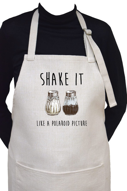 Shake it Like a Polaroid Picture Adjustable Neck Apron With Large Front Pocket