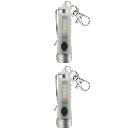 Unomor 2pcs Keychain Flashlight Led Flashlights Keychain Torch Key Ring Light Torch Micro Torch Keychain Lights for Camping Tiny Light Torch Flash Light Stainless Steel Charge Pen Holder