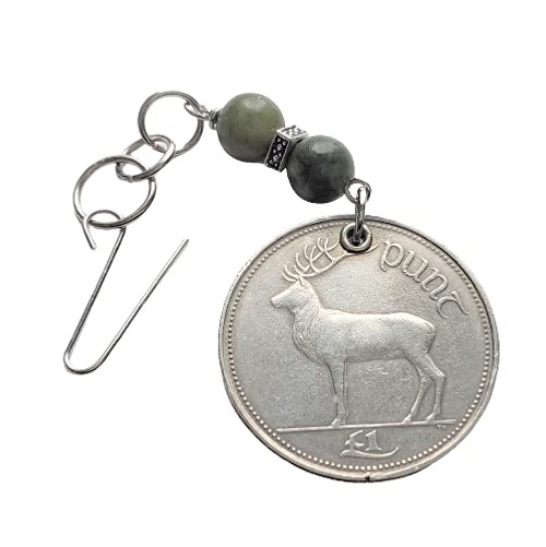 CoinageArt -Irish Christmas Deer Ornament -Irish Punt Coin with 2 Irish Connemara Marbles -Christmas Decorations -Irish Ornament -Christmas Ornaments -Christmas Tree 5001 CoinageArt -Irish Christmas Deer Ornament -Irish Punt Coin with 2 Irish Connemara Marbles -Christmas Decorations -Irish Ornament -Christmas Ornaments -Christmas Tree 5001