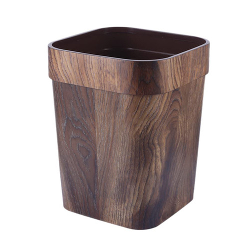 SEWACC Plastic Bins Trash Cans Trash Can Wastebasket Square Waste Bin Plastic Trash Bin Rustic Farmhouse Style Garbage Container Bin for Home Kitchen Bathroom Bedroom Office Waste Basket Trashcan
