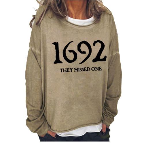 1692 They Missed One Shirt 1692 They Missed One Womens Shirt Sweatshirt For Women 1962 They Missed One Halloween Tshirts Vintage Long Sleeve Shirt Plus Size Xl Womens Halloween Sweatshirt Khaki