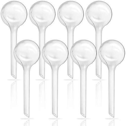 Anyumocz 8 Pcs Clear Plant Watering Globes,Automatic Self-Watering Globes,Plastic Garden Water Device for Plant Garden Indoor Outdoor(Small)