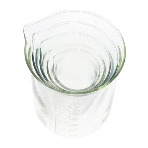 FUOYLOO 5pcs Beaker Measuring Cup Laboratory High Borosilicate Measuring Cup Graduated Measuring Cups 50ml Measuring Cup Clear Measuring Cups Set Glass