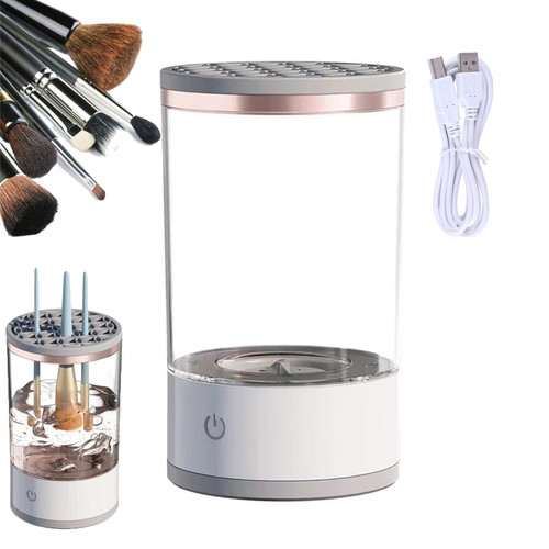 VBSOTLMF Brushly Pro Cosmetic Brush Cleaner, Portable Brushy Makeup Brush Cleaner, Electric Makeup Brush Cleaner, Automatic Spinning Makeup Brush Makeup Brus