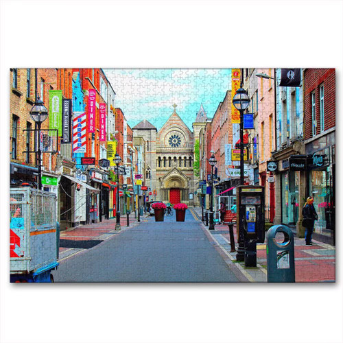Ireland Dublin Jigsaw Puzzles 500 Pieces Wooden Puzzle for Adults