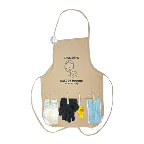 MUNIFICENCE Daddys Call Of Doodie Beige Apron Great Gift for New Dad to be