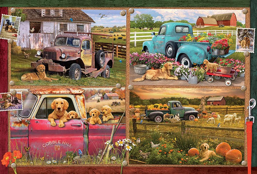 Cobble Hill 2000 Piece Puzzle - It's a Dog's Life - Sample Poster Included