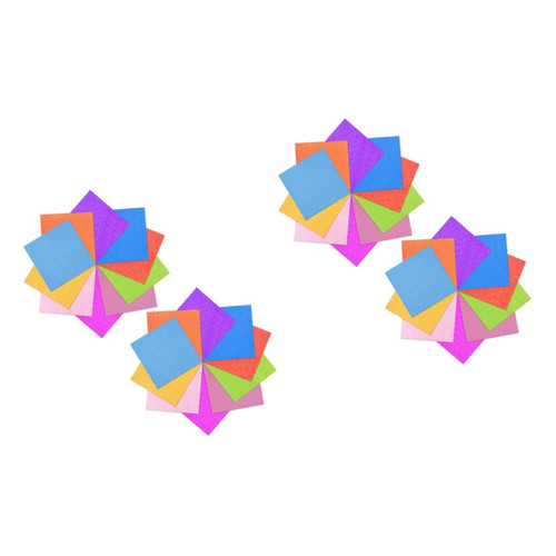 STOBOK 200 Pcs Origami Diy Folding Paper Kids Diy Paper Handmade Paper Diy Supplies Handmade Diy Paper Arts and Crafts for Kids Dual-side Paper Kids Playthings Toy Paper Crane Child