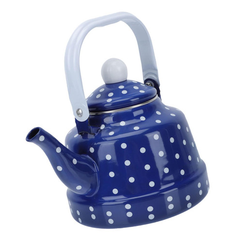 FELTECHELECTR Enamel Kettle Unbreakable Water Kettle Whistling Pot Enamel Coffee Pot Boiling Kettle Water Heat Pot Enamel Tea Kettle Camping Tea Pots Whistling Teapot Loose Leaves Round