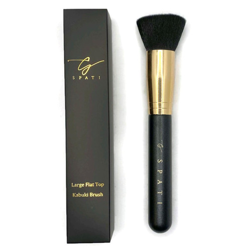 SPATI Flat Top Kabuki Foundation Brush Premium Makeup Brush for Liquid, Cream, and Powder Buffing, Blending, and Face Brush