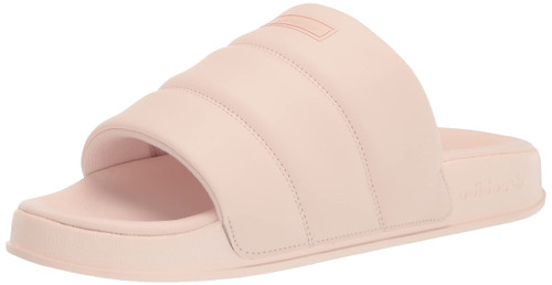 adidas Originals Women's Adilette Essential Slide Sandal, Wonder Quartz/Wonder Quartz/Wonder Quartz, 10