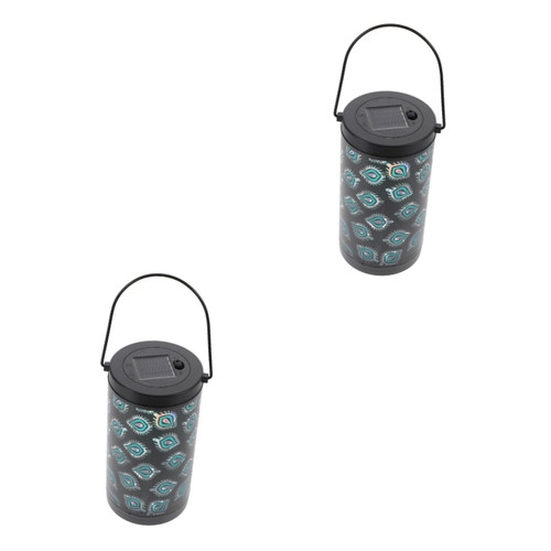 OSALADI 2pcs Solar Lantern Outdoor Decoration Solar Powered Lights Outdoor Garden Decoration Lantern Peacock Decor Outdoor Lanterns Outdoor Garden Lights Hollow Out Wrought Iron Led
