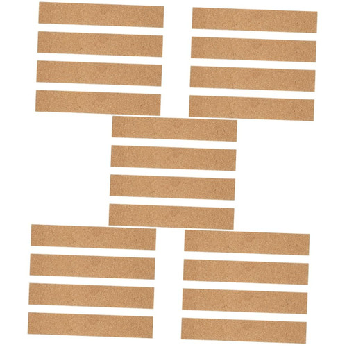 Tofficu 20 Pcs Adhesive Cork Strips Bulletin Board Corkboard Cork Bulletin Bar Strip Pin Boards for Walls Cork Board Strips Cork Board Tiles Cork Bulletin Bars Bush Office Frameless