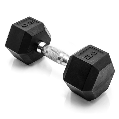 CAP Barbell 20 LB Coated Hex Dumbbell Weight, New Edition