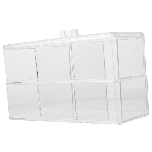 FRCOLOR powder puff organizer container large capacity puff organizer makeup puff organizer container makeup puff case powder puff container powder puff case cotton swab box simple Acrylic