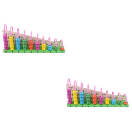 ifundom 2pcs Kids Educational Toys Kids Abacus Preschool Educational Toys Kids Playset Toys for Kids Counting Beads Playful Learning Toy for Kids Math Toy Bamboo Puzzle Child Teaching Aids