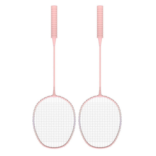 Badminton Rackets, Resistant, Good Tension, Iron Alloy, Nylon, Sturdy, Lightweight, Outdoor Badminton Racket (Pink)