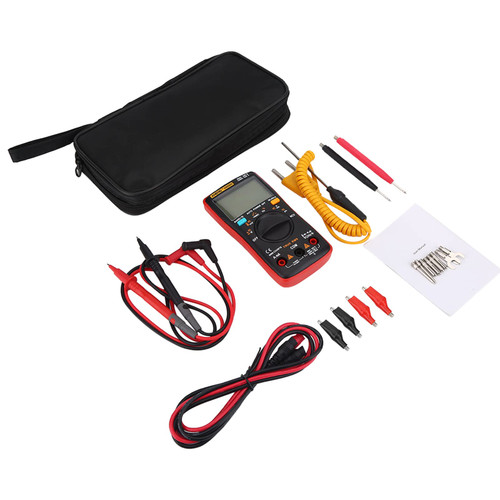 AN8009 Digital Multimeter Auto Range True RMS AC/DC Voltage Electronic Meter with Large Backlit LCD Display, Portable and Ergonomic Design for Carry on Measuring