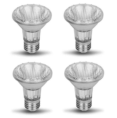 CTKcom PAR20 Halogen Flood Light 50W Spot Light Bulb(4 Pack)- PAR20 Flood Light Reflector 120V Halogen Light Bulbs E26 Flood Lamp Beam Wide Angle Bathroom Kitchen Ceiling Recessed Can Lighting,4 Pack