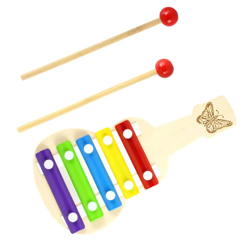 Colored Soundboard Wooden Base Glockenspiel Xylophone Percussion Instrument With 2 Mallets Professional Glockenspiel Kit