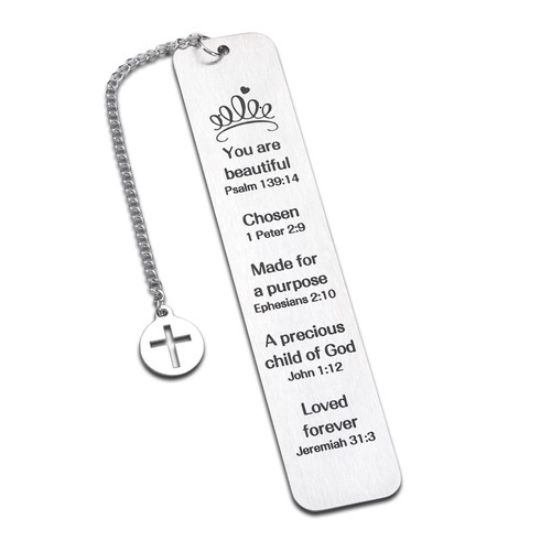 Bible Verse Gifts for Women Faith Religious Gift for Daughter Sister Inspirational Christian Bookmark for Her You are Beautiful Gift for Friends Birthday Christmas Church Baptism Gift for Kids