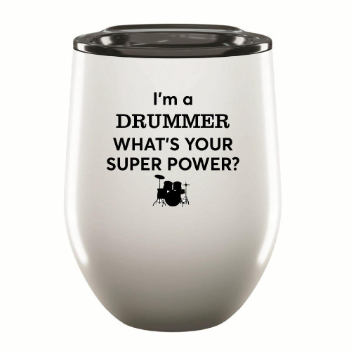 Fathers Day Gift for Drummer Boyfriend Girlfriend Drum Lover 12oz Wine Tumbler Cup Fathers Day Gift for Drummer Boyfriend Girlfriend Drum Lover 12oz Wine Tumbler Cup