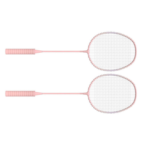 Badminton Rackets Set, Badminton Racquets Sturdy Good Tension with 3 Shuttlecocks for Outdoor (Pink)