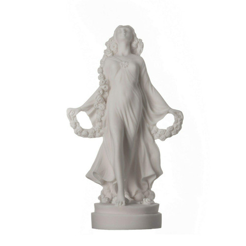 BEAUTIFUL GREEK STATUES Flora Goddess Golden Maiden of Blossoms Flowers White Marble Statue Sculpture BEAUTIFUL GREEK STATUES Flora Goddess Golden Maiden of Blossoms Flowers White Marble Statue Sculpture