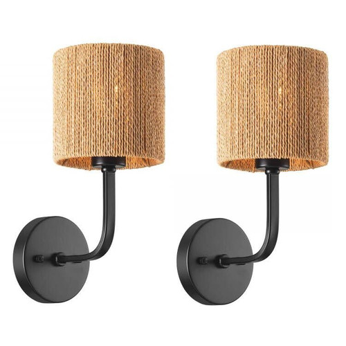 Boho Rattan Wall Sconces Set of 2, Sconces Wall Lighting, Bathroom Light Fixtures, Wall Mounted Vanity Light with Rattan Shade,Wall Sconce Light, Modern Vintage Wall Sconce for Bedroom Mirror Hallway Boho Rattan Wall Sconces Set of 2, Sconces Wall Lighting, Bathroom Light Fixtures, Wall Mounted Vanity Light with Rattan Shade,Wall Sconce Light, Modern Vintage Wall Sconce for Bedroom Mirror Hallway