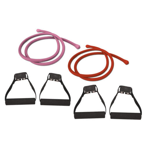 Beachbody Resistance Bands Workout Set, Fitness Bands for Strength Exercise, Gym or Home Workouts, Kit Includes 2 Soft Handles and 2 Resistance Bands