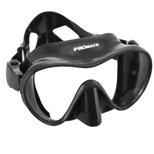 Promate Adult Stealth Snorkel Scuba Dive mask, Black