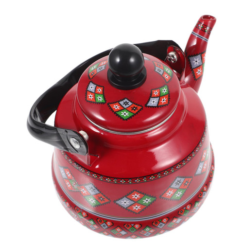 MAGICLULU Christmas Kettle Chinese Teapot Pour over Drip Pot Loose Leaf Teapot Tea Kettle for Stovetop Coffee Tea Kettle Coffee Maker Christmas Water Kettle Enamel Flower Teapot Gooseneck