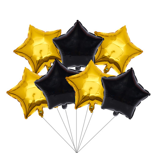 18 Inch Black Gold Star Shape Foil Balloon,10pcs Mylar Helium Balloons Star Balloons for Party Decoration 18 Inch Black Gold Star Shape Foil Balloon,10pcs Mylar Helium Balloons Star Balloons for Party Decoration