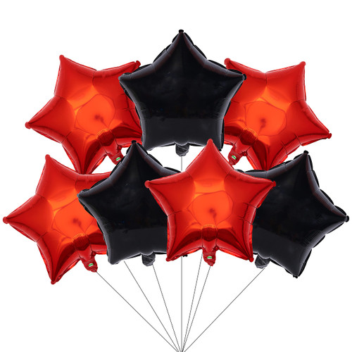 18 Inch Red Black Star Shape Foil Balloon,10pcs Mylar Helium Balloons Star Balloons for Party Decoration 18 Inch Red Black Star Shape Foil Balloon,10pcs Mylar Helium Balloons Star Balloons for Party Decoration