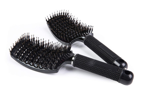 ThickTails Boar Bristle Hair Brush - Curved Vented Hair Brush, Blow Drying Hair Brush for Thick Hair - Womens Brush Detangler, Curly Hair Styling Brush Blow Dry Paddle Detangling Hairbrush (Pack of 2) ThickTails Boar Bristle Hair Brush - Curved Vented Hair Brush, Blow Drying Hair Brush for Thick Hair - Womens Brush Detangler, Curly Hair Styling Brush Blow Dry Paddle Detangling Hairbrush (Pack of 2)